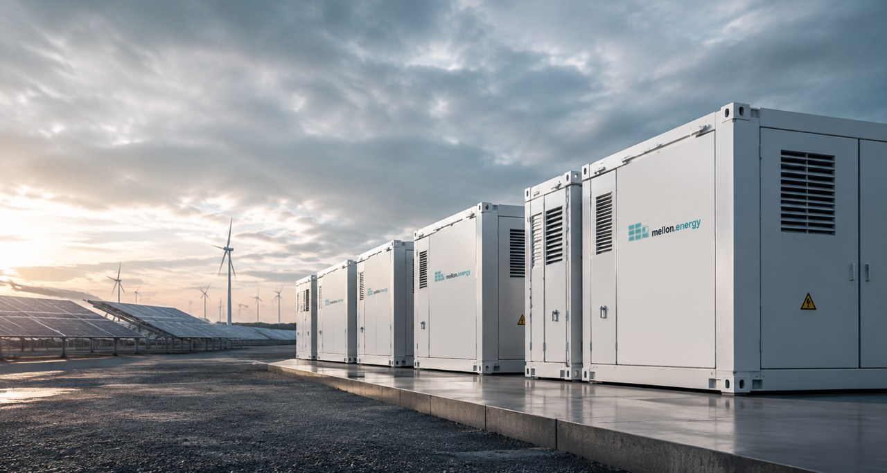 Containerised battery storage on site
